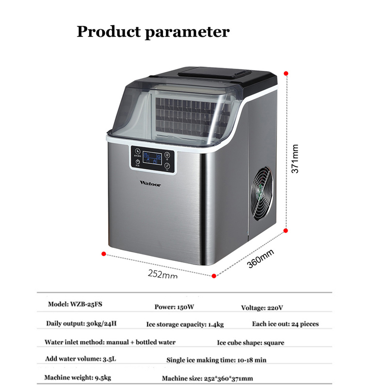 PBOBP Ice Cube Maker 30KG Wate - Commercial Kitchen Ice Machine review and price