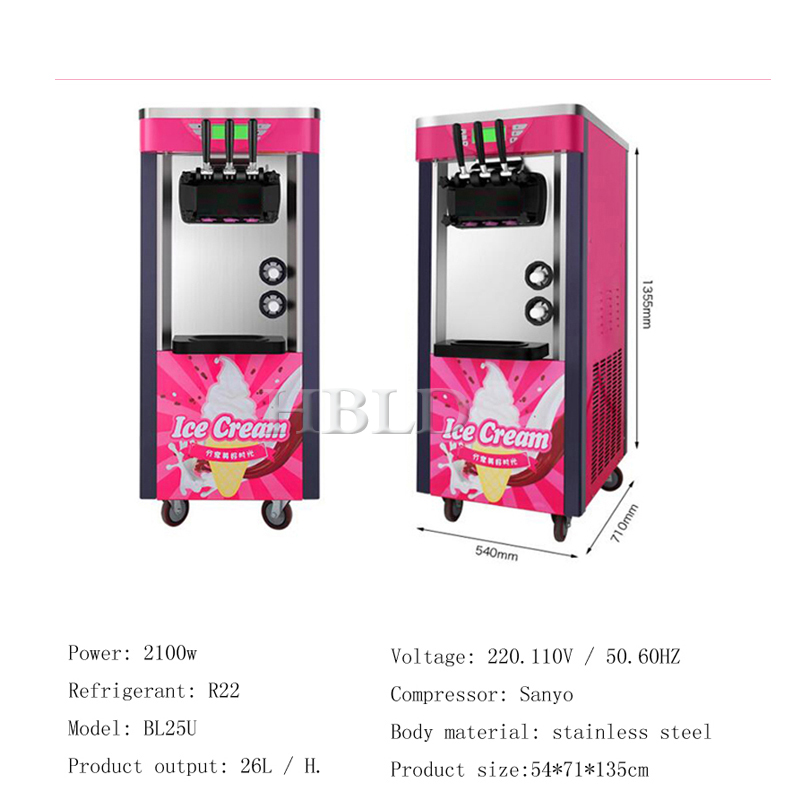 Stainless Steel Soft Ice Cream - Commercial Kitchen Ice Machine review and price