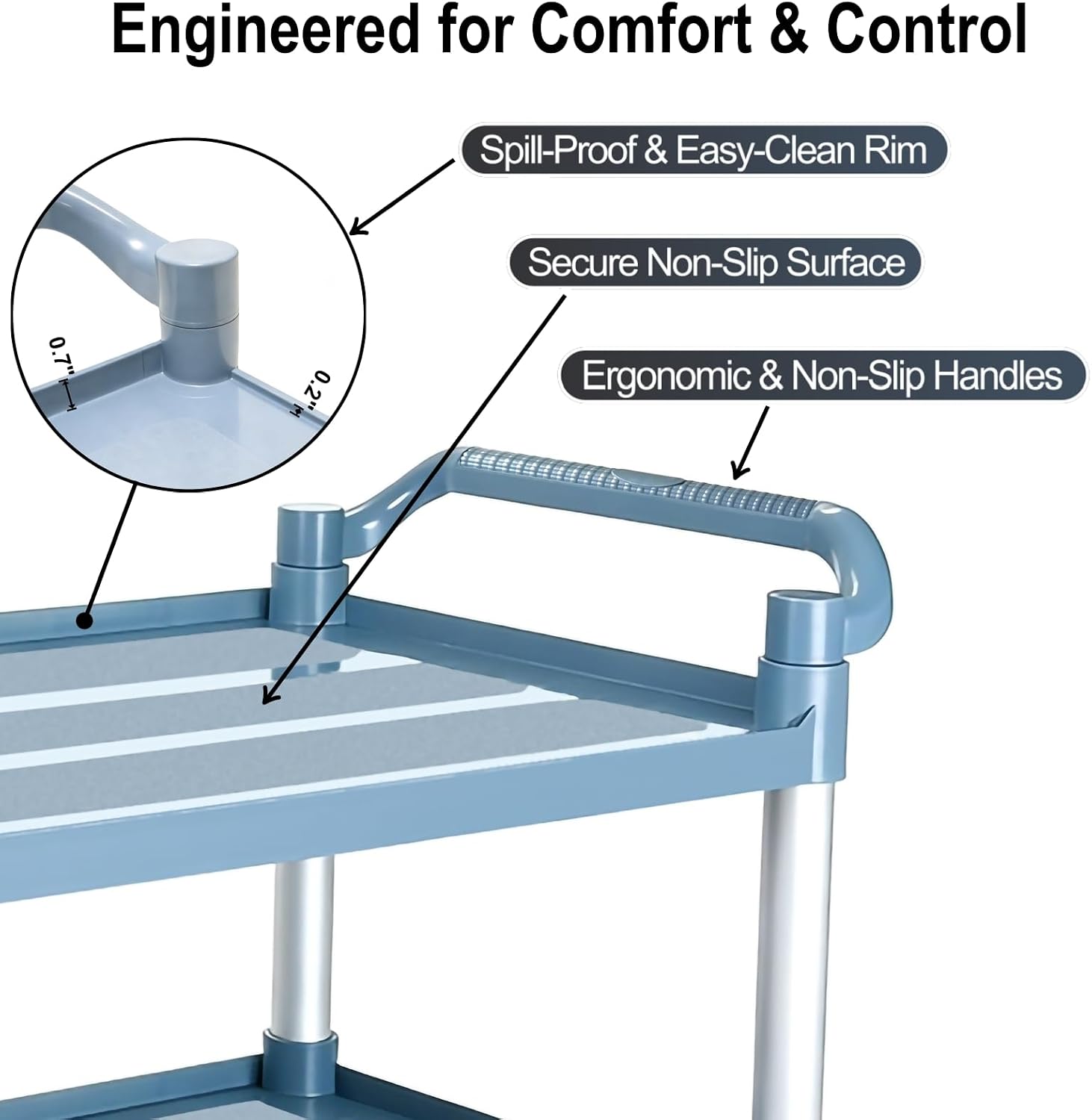 3-Tier Rolling Utility Service - Commercial Kitchen Services review and price