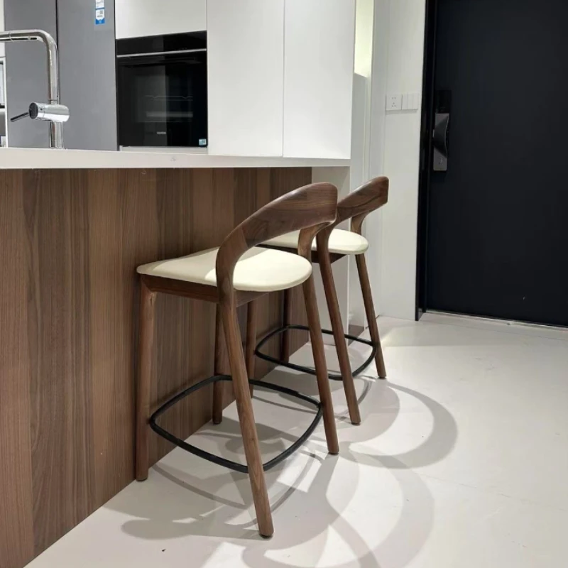 #Nordic Solid Wood Bar Chairs  - Commercial Kitchen Designer review and price