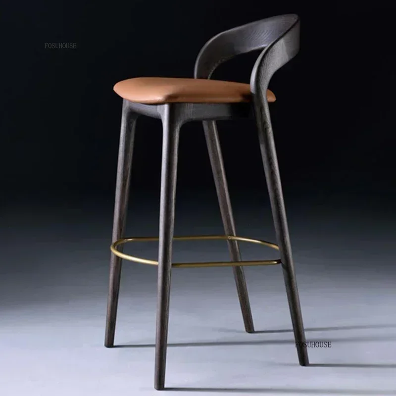 #Nordic Solid Wood Bar Chairs  - Commercial Kitchen Designer review and price
