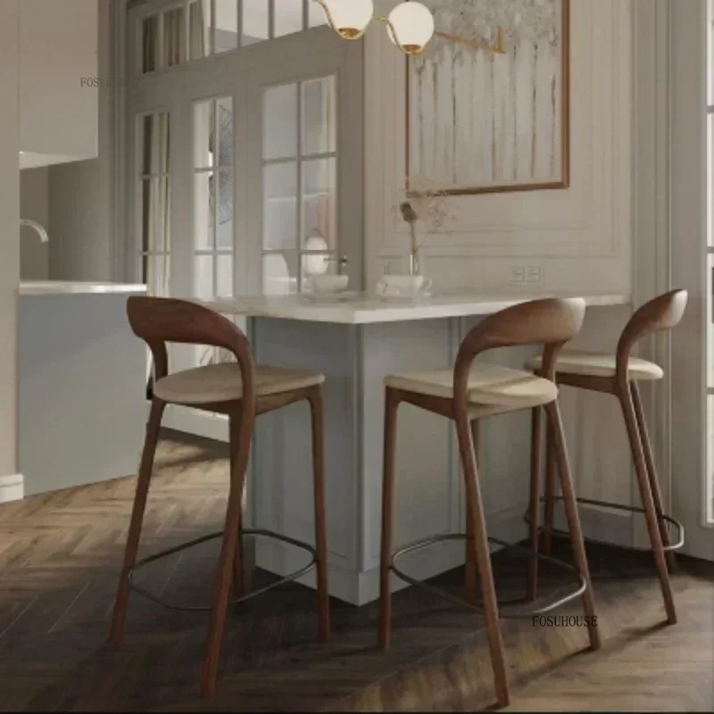 #Nordic Solid Wood Bar Chairs  - Commercial Kitchen Designer review and price