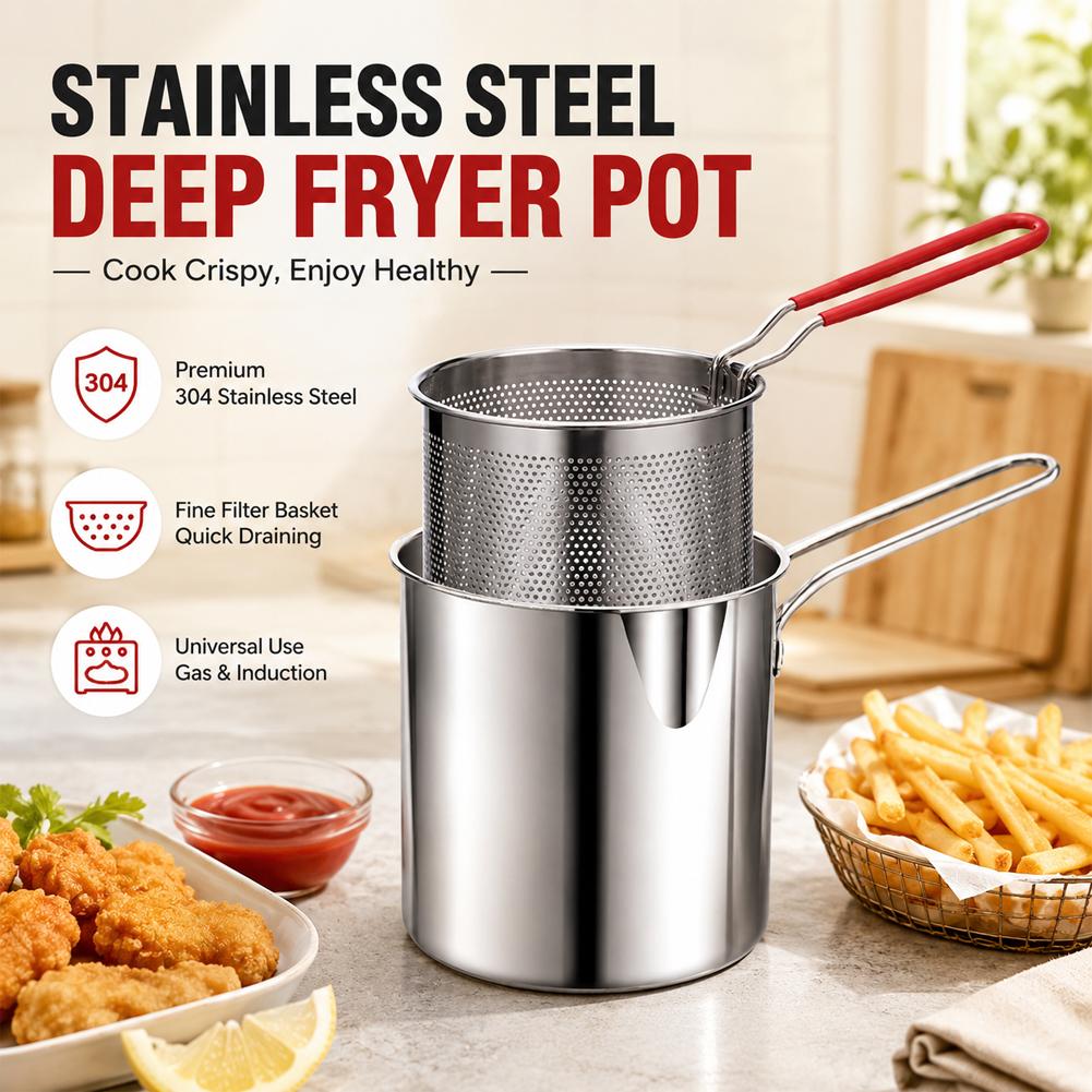 Stainless Steel Deep Fryer Pot - Commercial Kitchen Appliances review and price