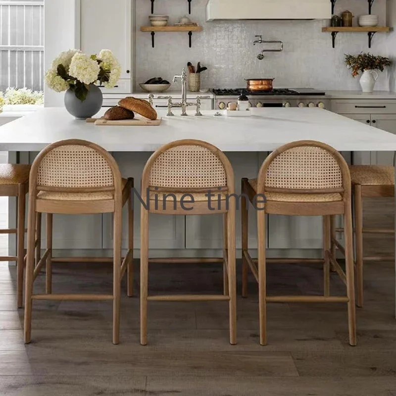 Solid Wood Rattan Kitchen Bar  - Commercial Kitchen Designer review and price
