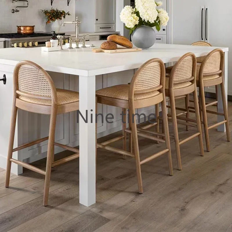 Solid Wood Rattan Kitchen Bar  - Commercial Kitchen Designer review and price
